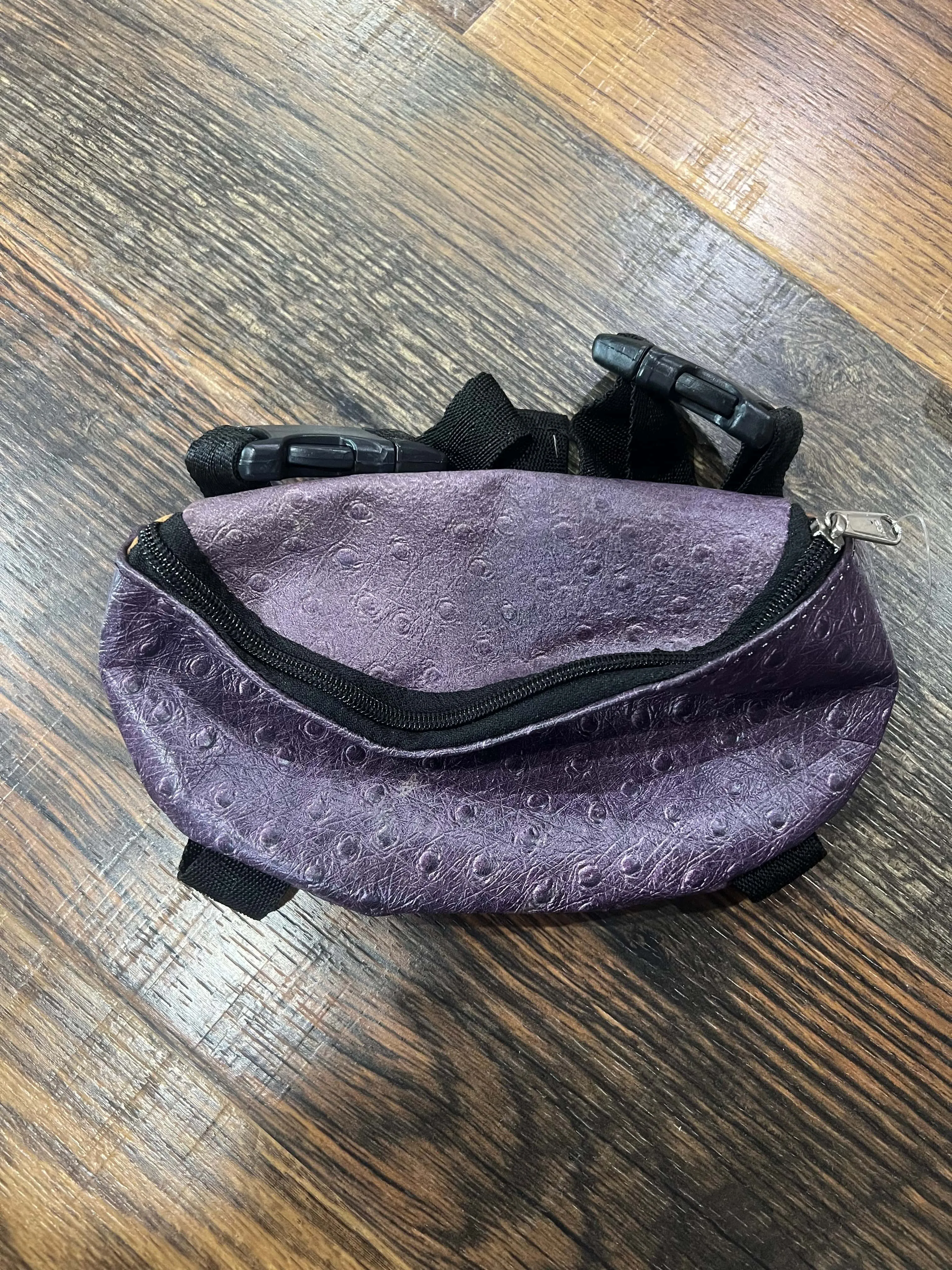Assorted Prints and Colors Leather Saddle Pouch