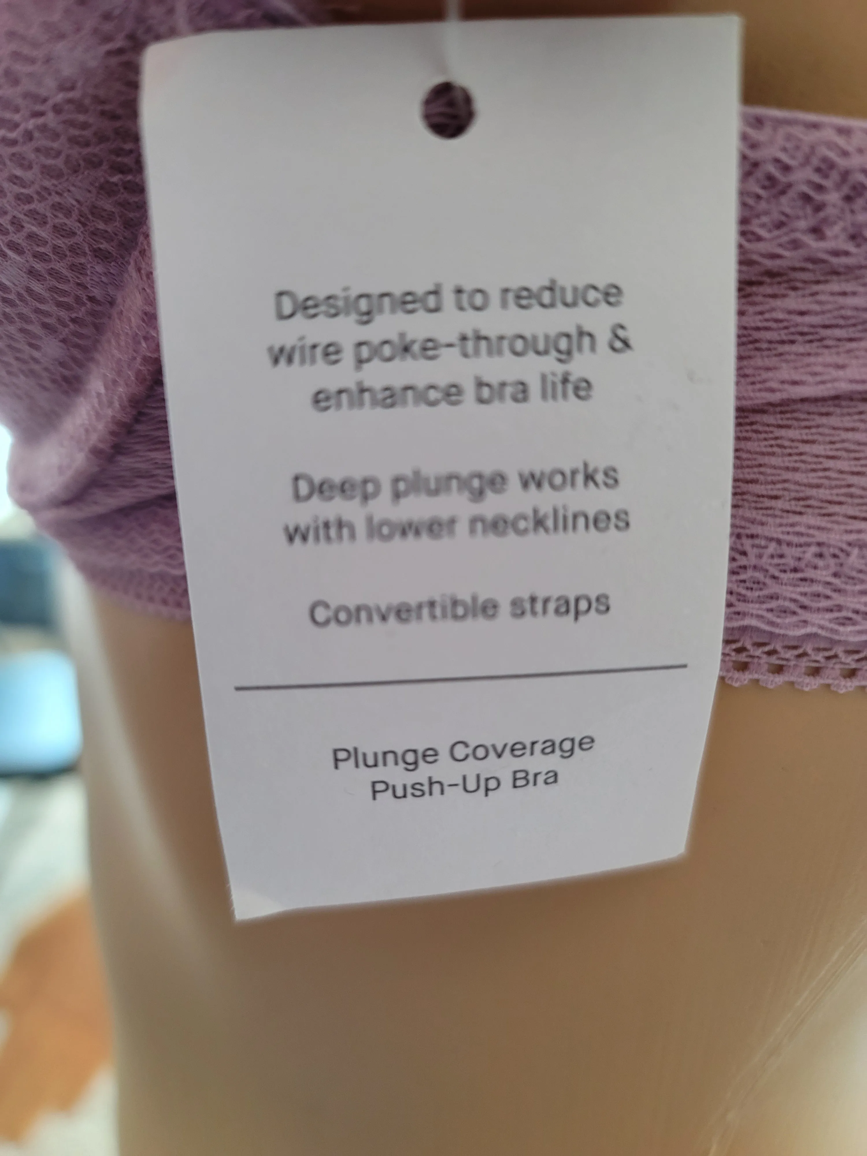 Auden Lace Plunge Coverage Push-Up Bra