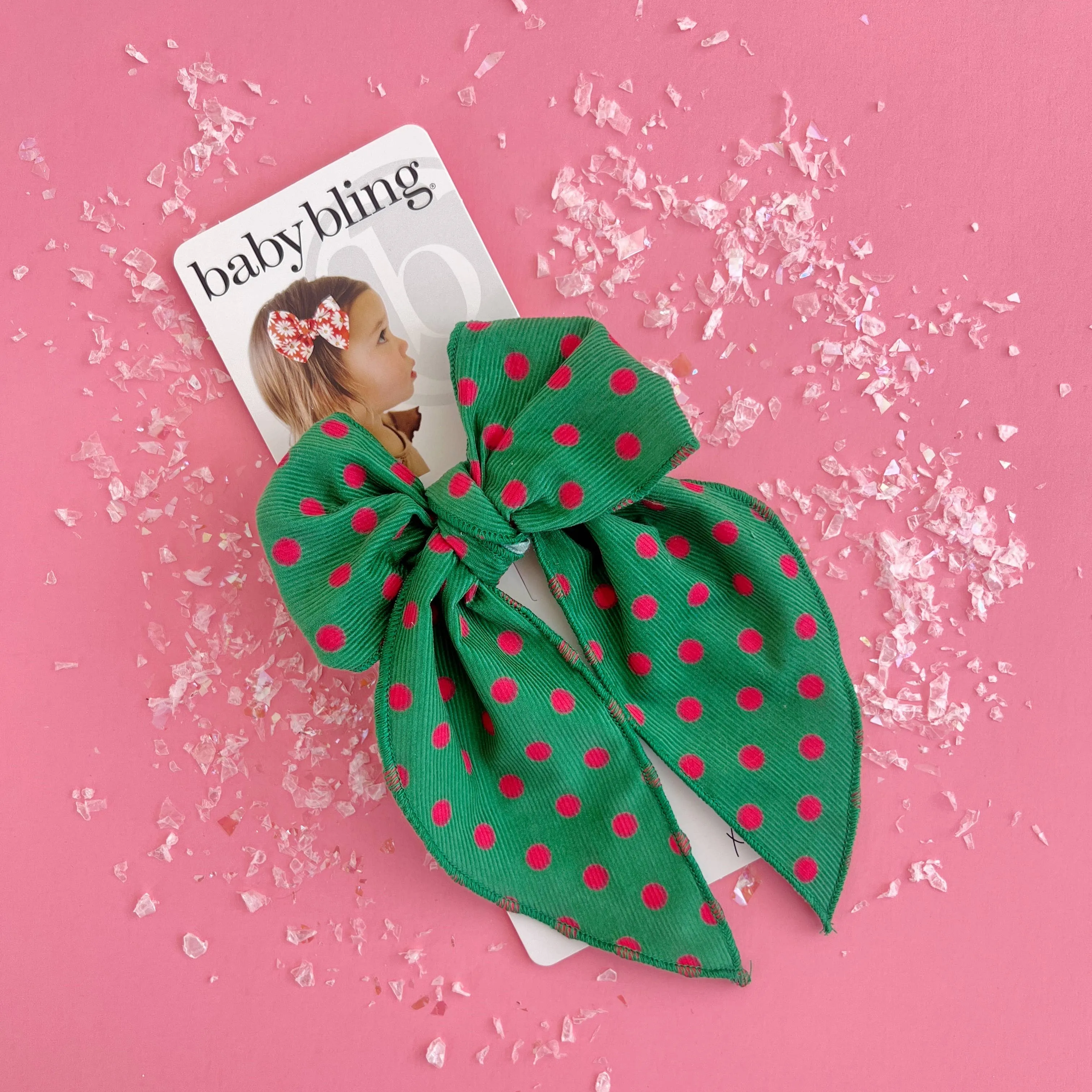 Baby Bling Big Belle Hair Bow Clip - Noel