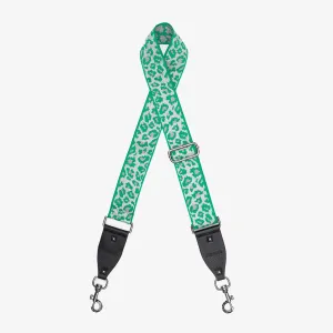 Bag Strap - Cheetah Silver & Green