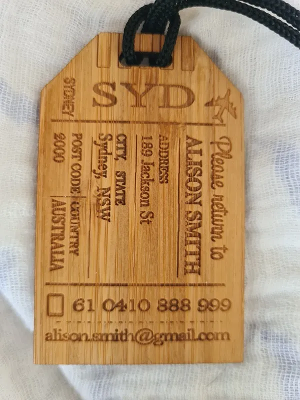 Bag Tag / Luggage Tag - Bamboo Variety