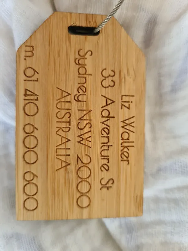 Bag Tag / Luggage Tag - Bamboo Variety