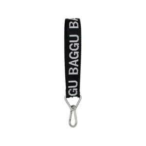 Baggu Logo Keychain, Black/White