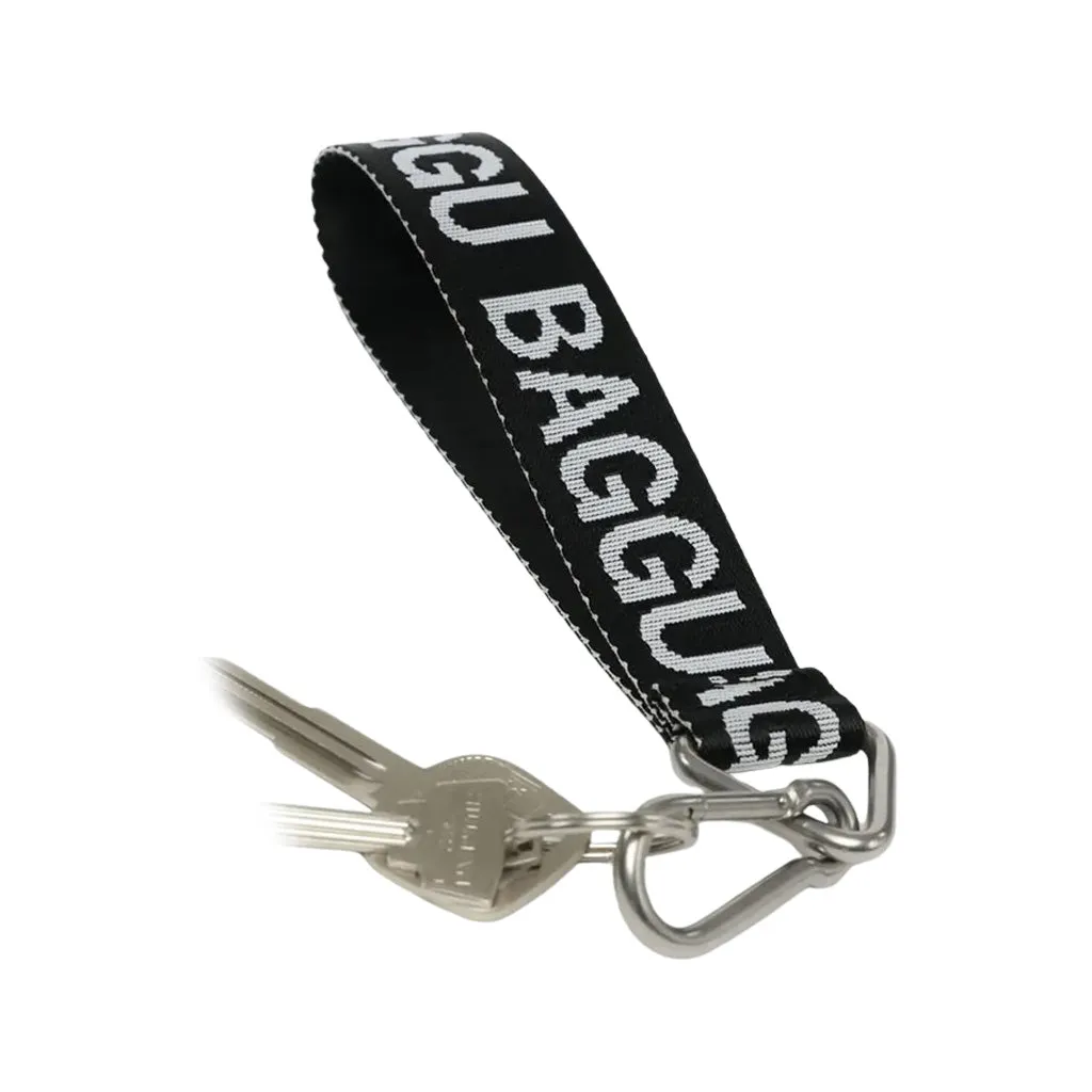 Baggu Logo Keychain, Black/White