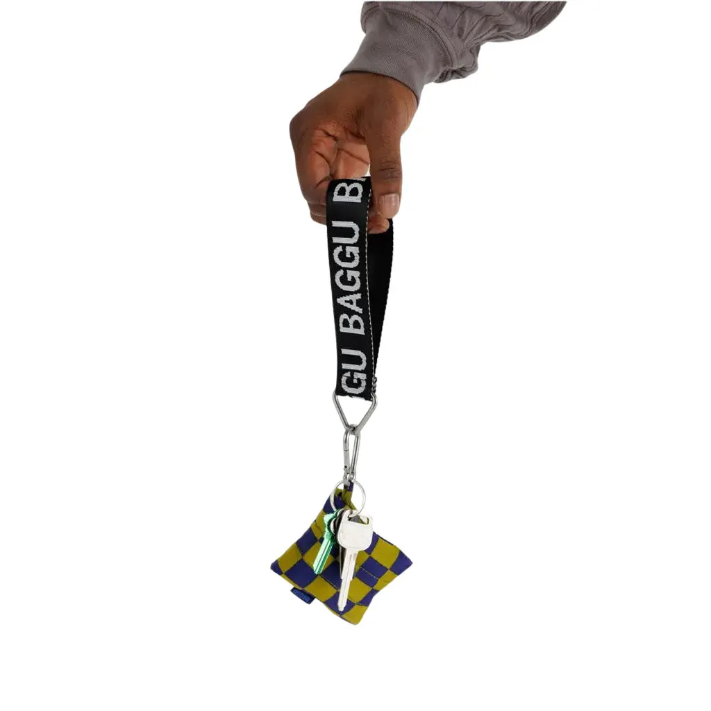 Baggu Logo Keychain, Black/White