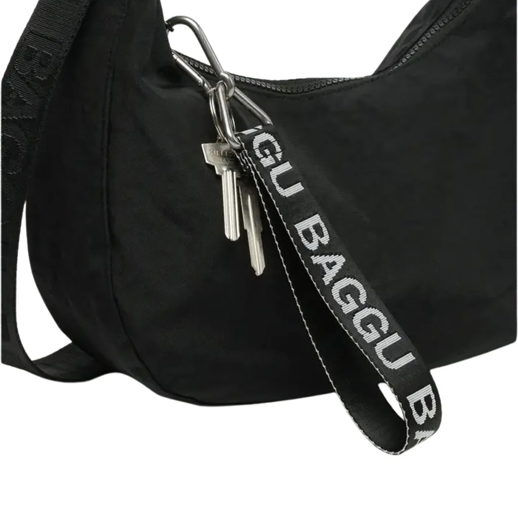 Baggu Logo Keychain, Black/White