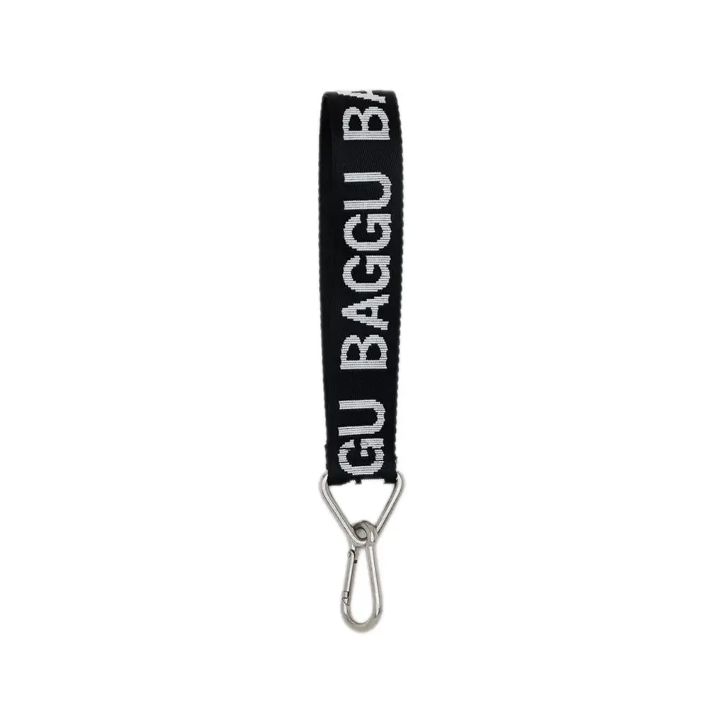 Baggu Logo Keychain, Black/White