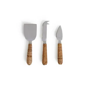 Bamboo Weave Cheese Set