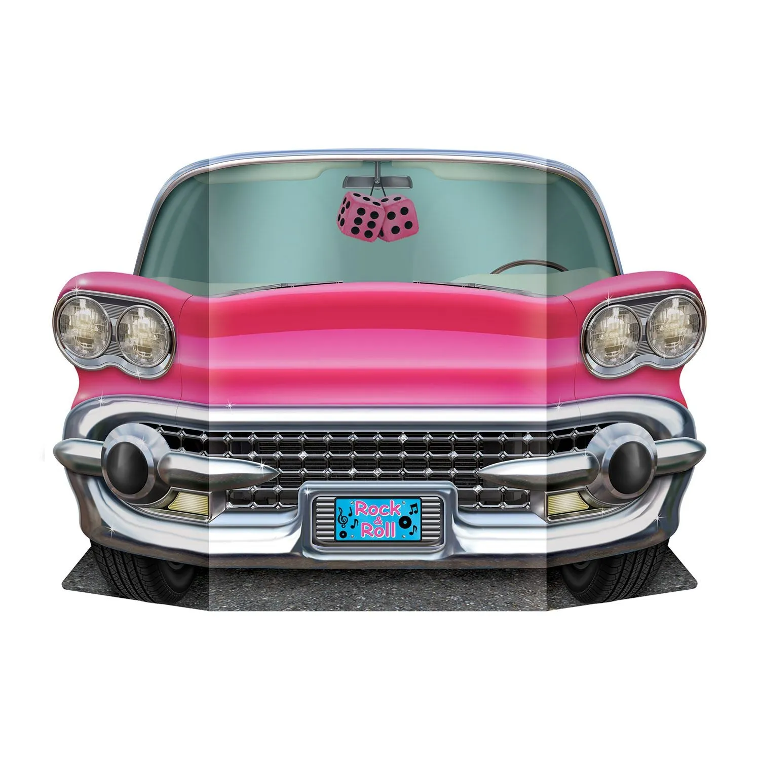 Beistle Pink Convertible Photo Prop - Party Supply Decoration for 50's/Rock & Roll