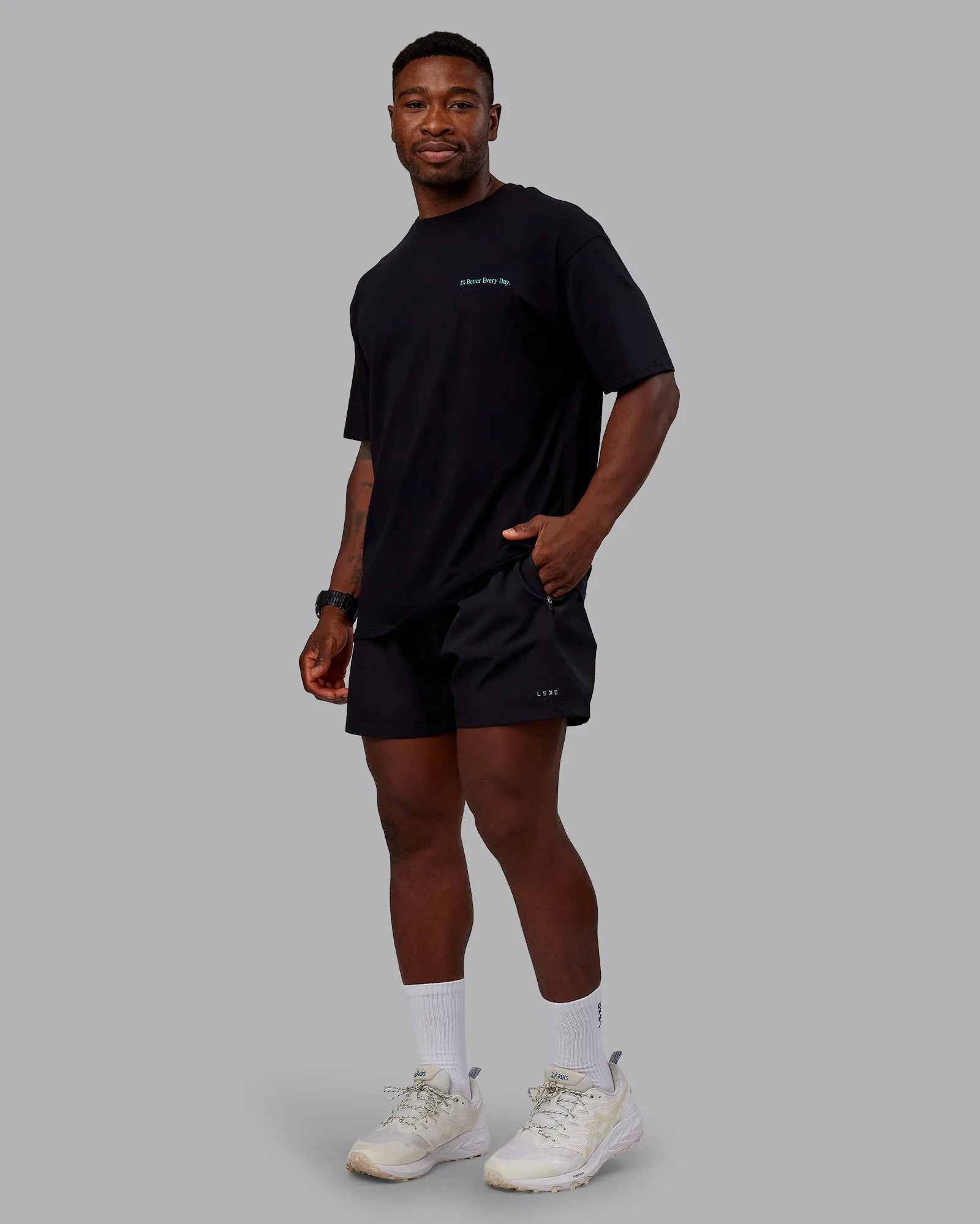 Better Every Day FLXCotton Tee Oversize - Black-Blue Atoll