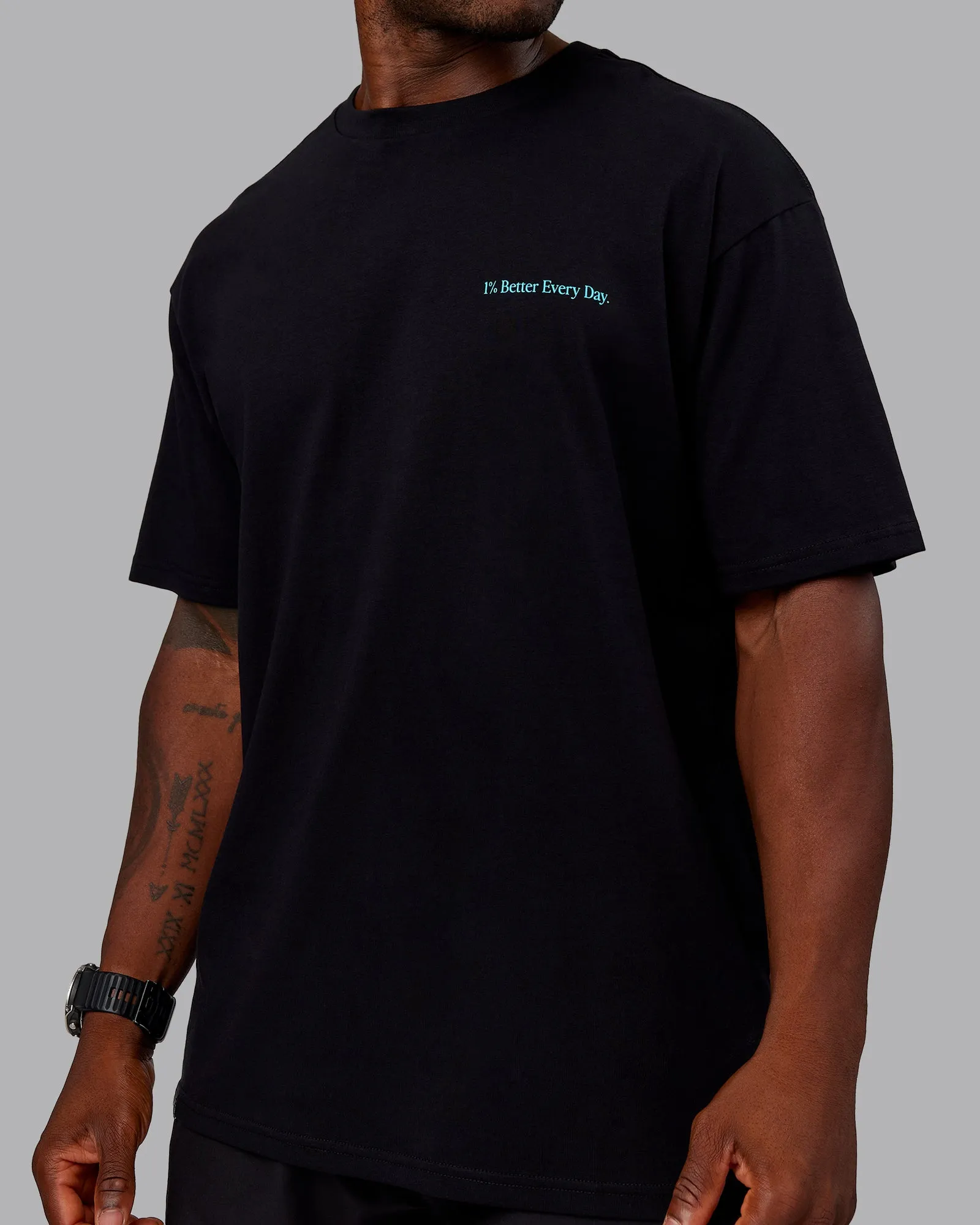 Better Every Day FLXCotton Tee Oversize - Black-Blue Atoll