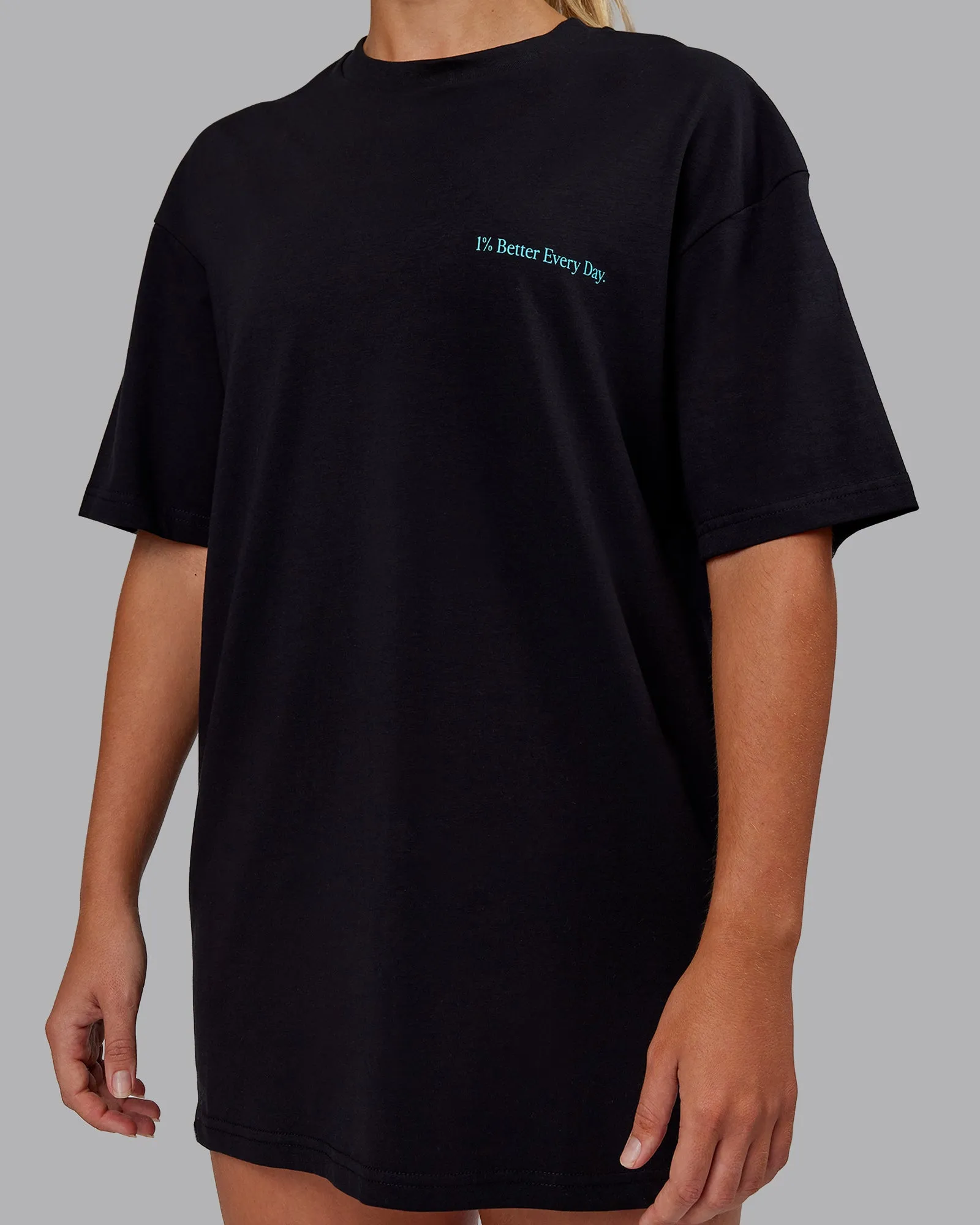 Better Every Day FLXCotton Tee Oversize - Black-Blue Atoll