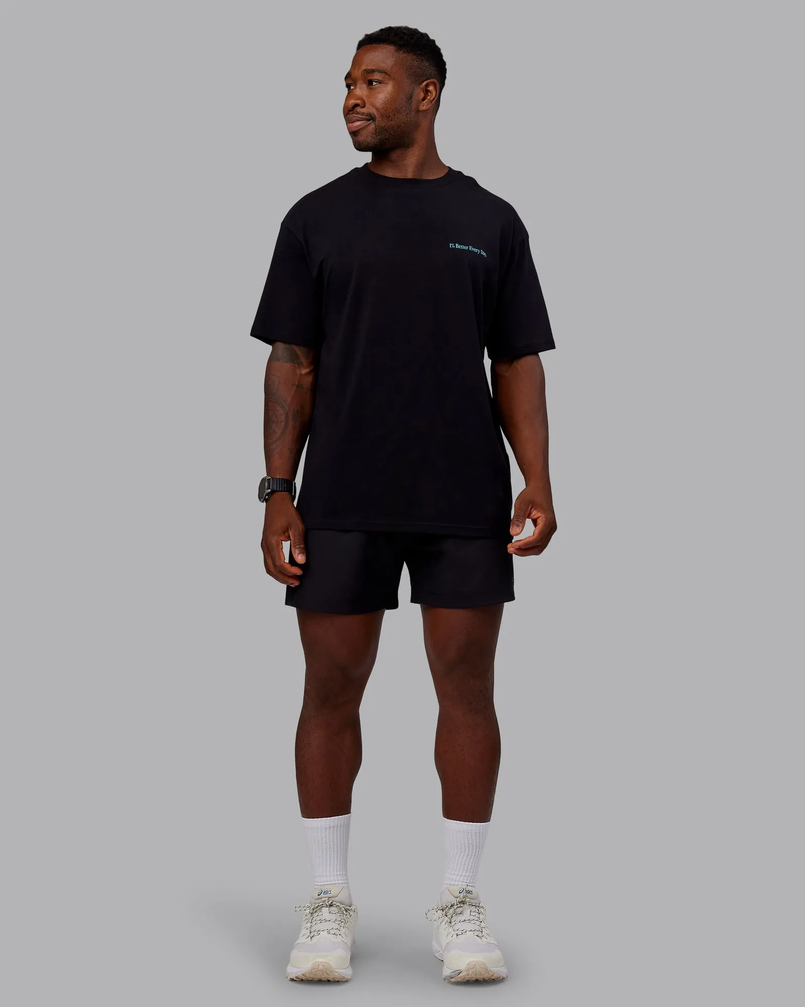 Better Every Day FLXCotton Tee Oversize - Black-Blue Atoll