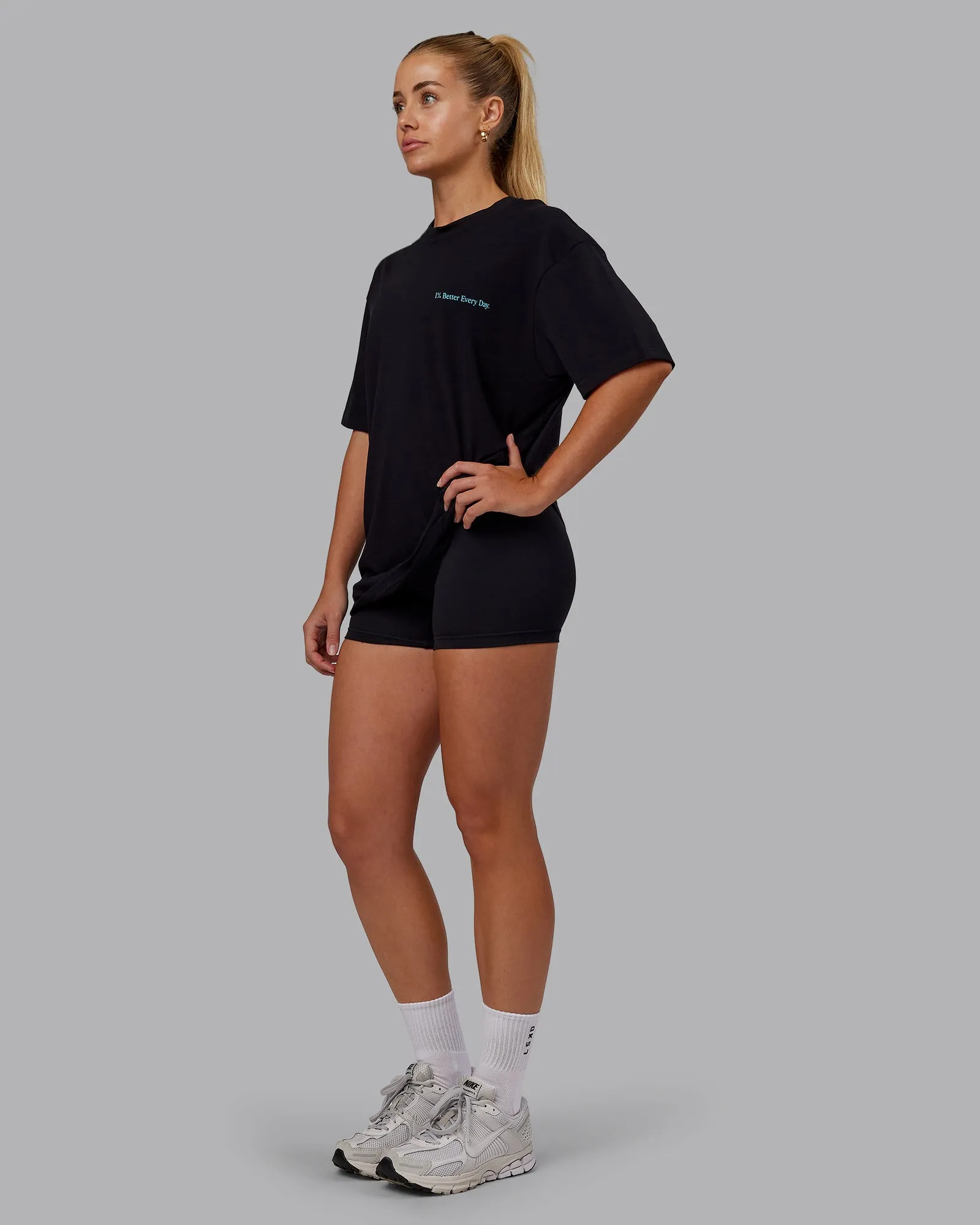 Better Every Day FLXCotton Tee Oversize - Black-Blue Atoll