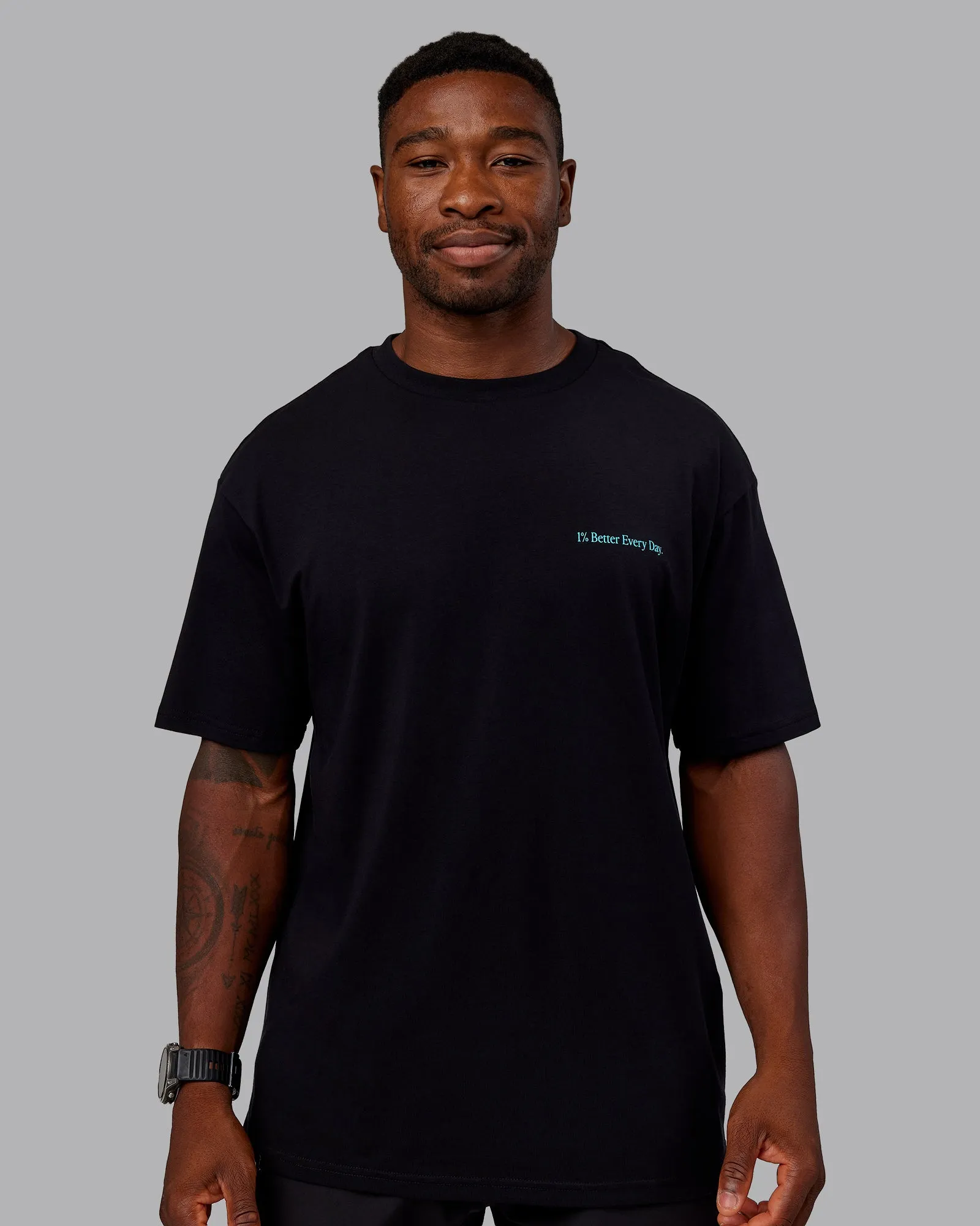 Better Every Day FLXCotton Tee Oversize - Black-Blue Atoll
