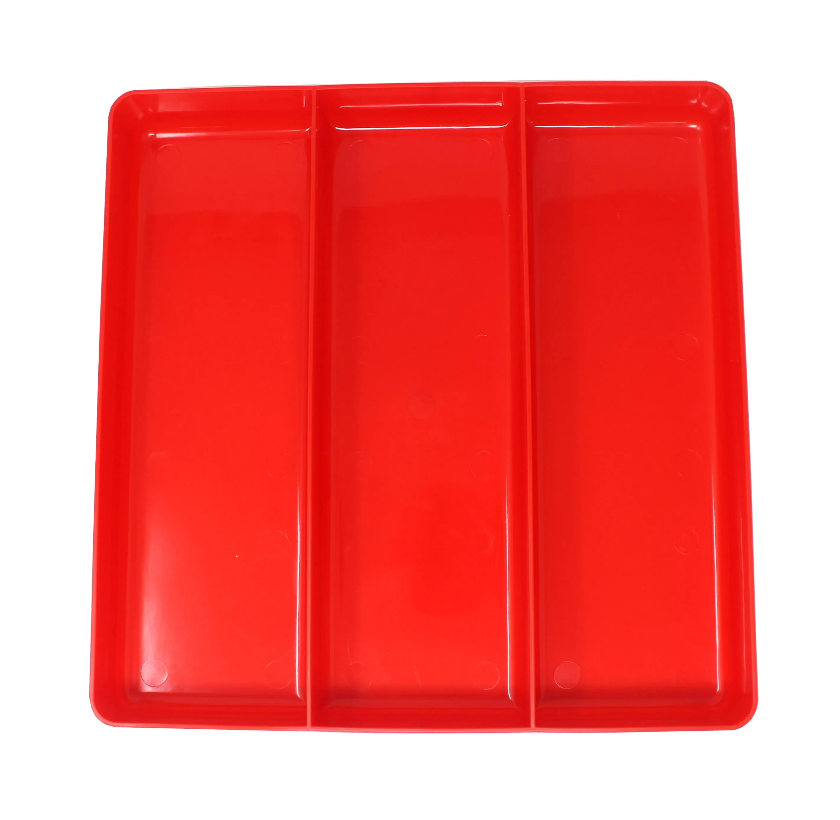 Black & Red Stackable Lightweight 3 Compartment Organizer Tray Kit- Heavy-Duty