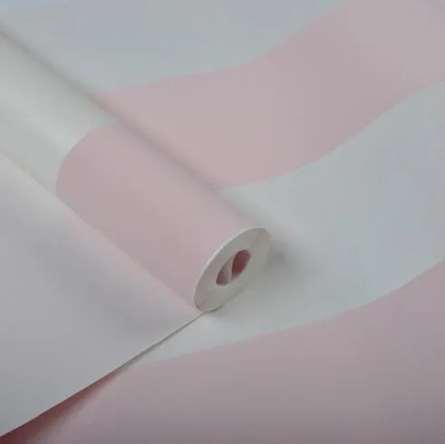 Black & White and Pink & White Deep Embossed Vertical Stripes Wallpaper