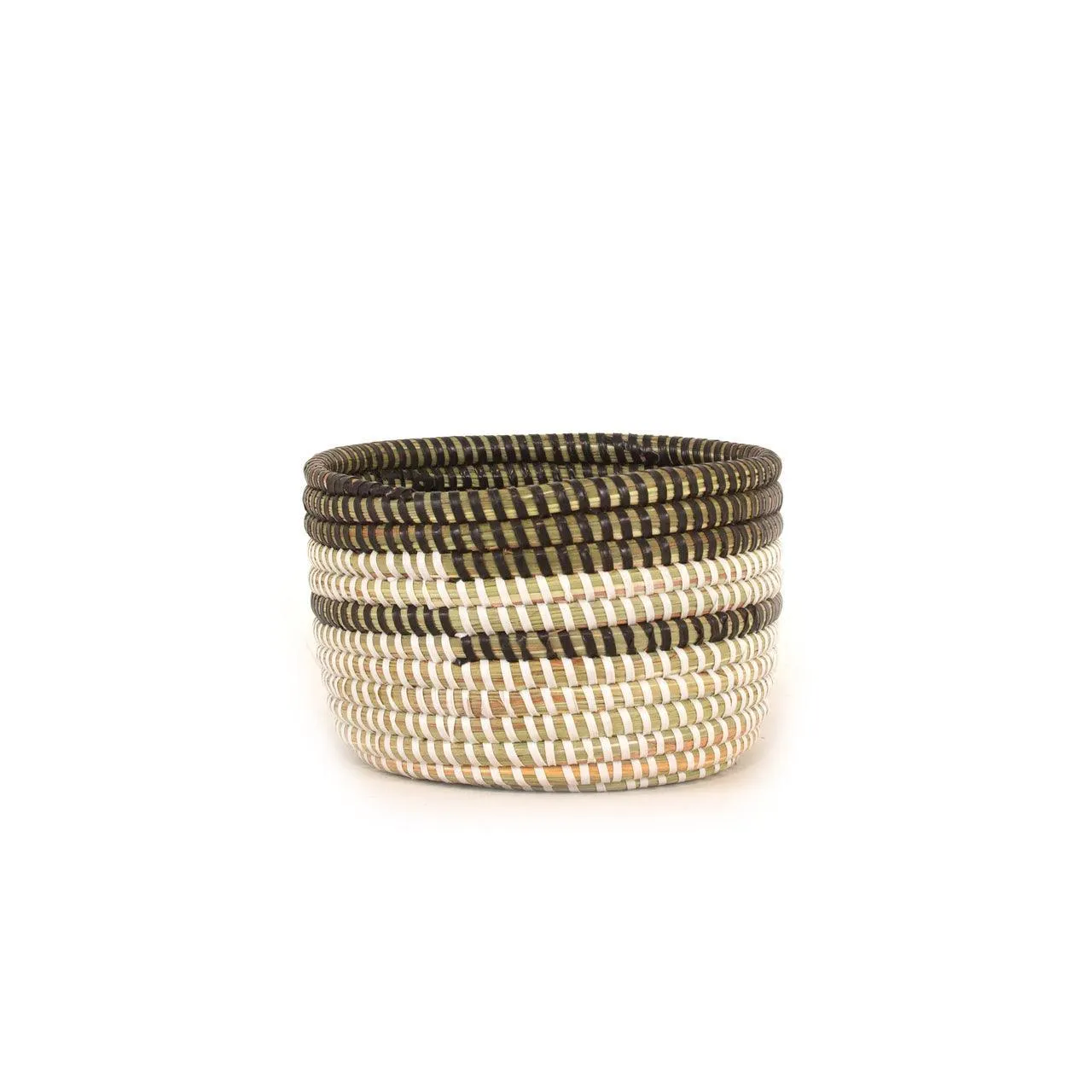 Black and White Stripe Basket - Small