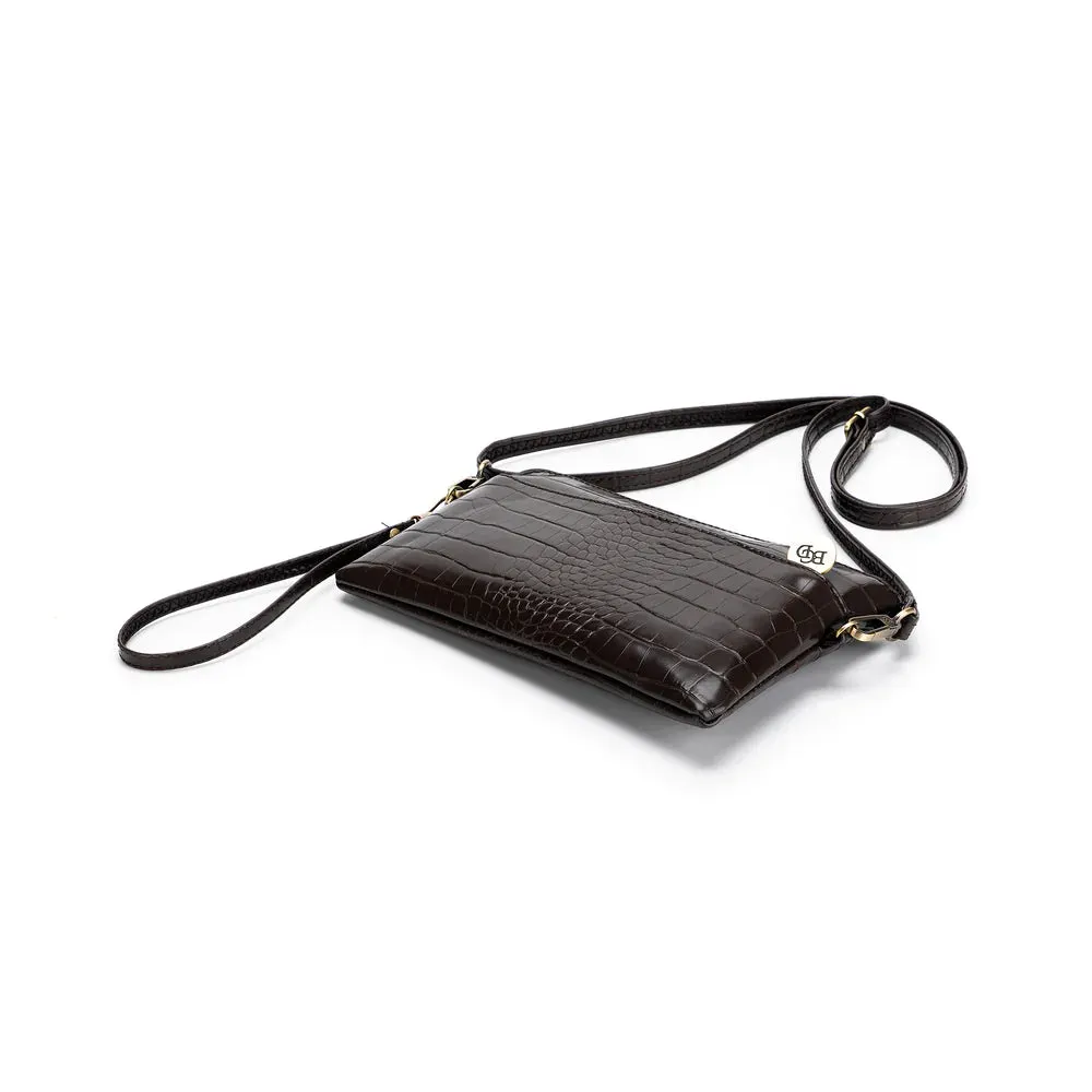 Black Caviar Liv Crossbody Clutch Coffee