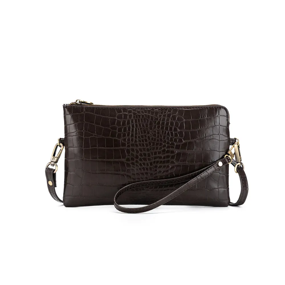 Black Caviar Liv Crossbody Clutch Coffee