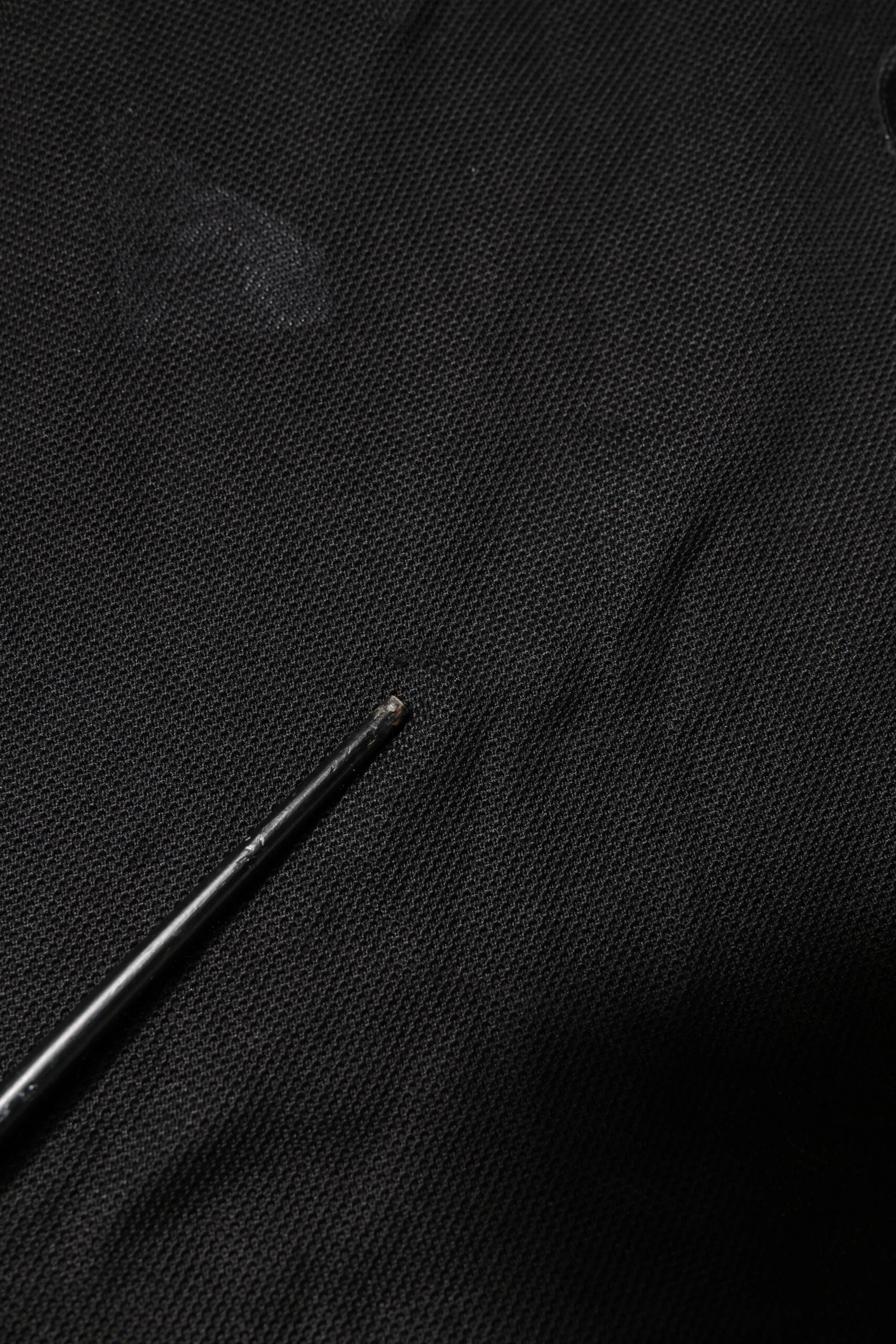 Black DG Silk V-neck Collared Polo T-shirt