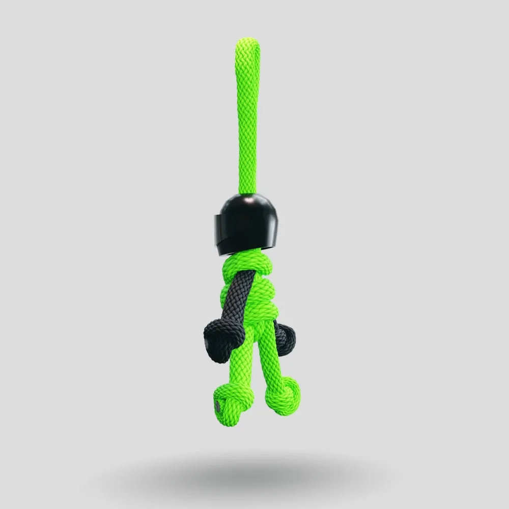 Black Green Biker Buddy Paracord Keychain