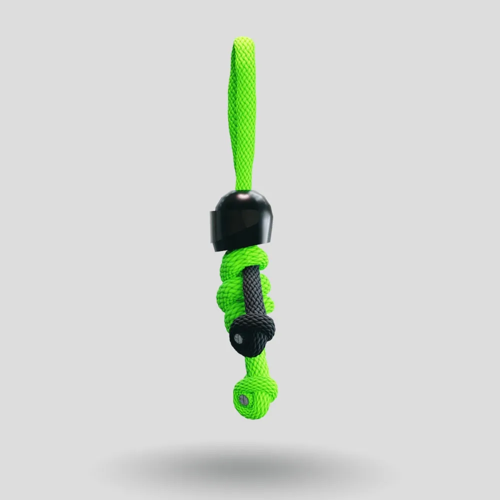 Black Green Biker Buddy Paracord Keychain