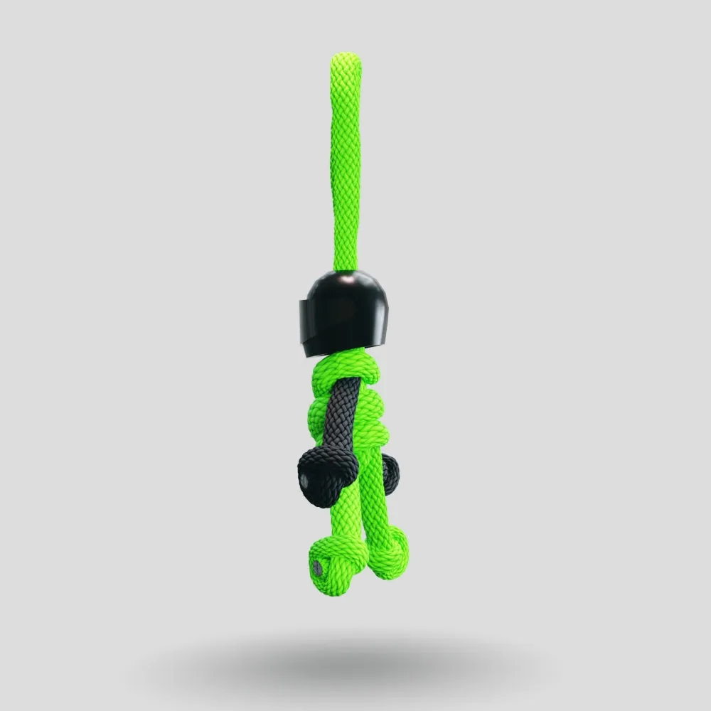 Black Green Biker Buddy Paracord Keychain