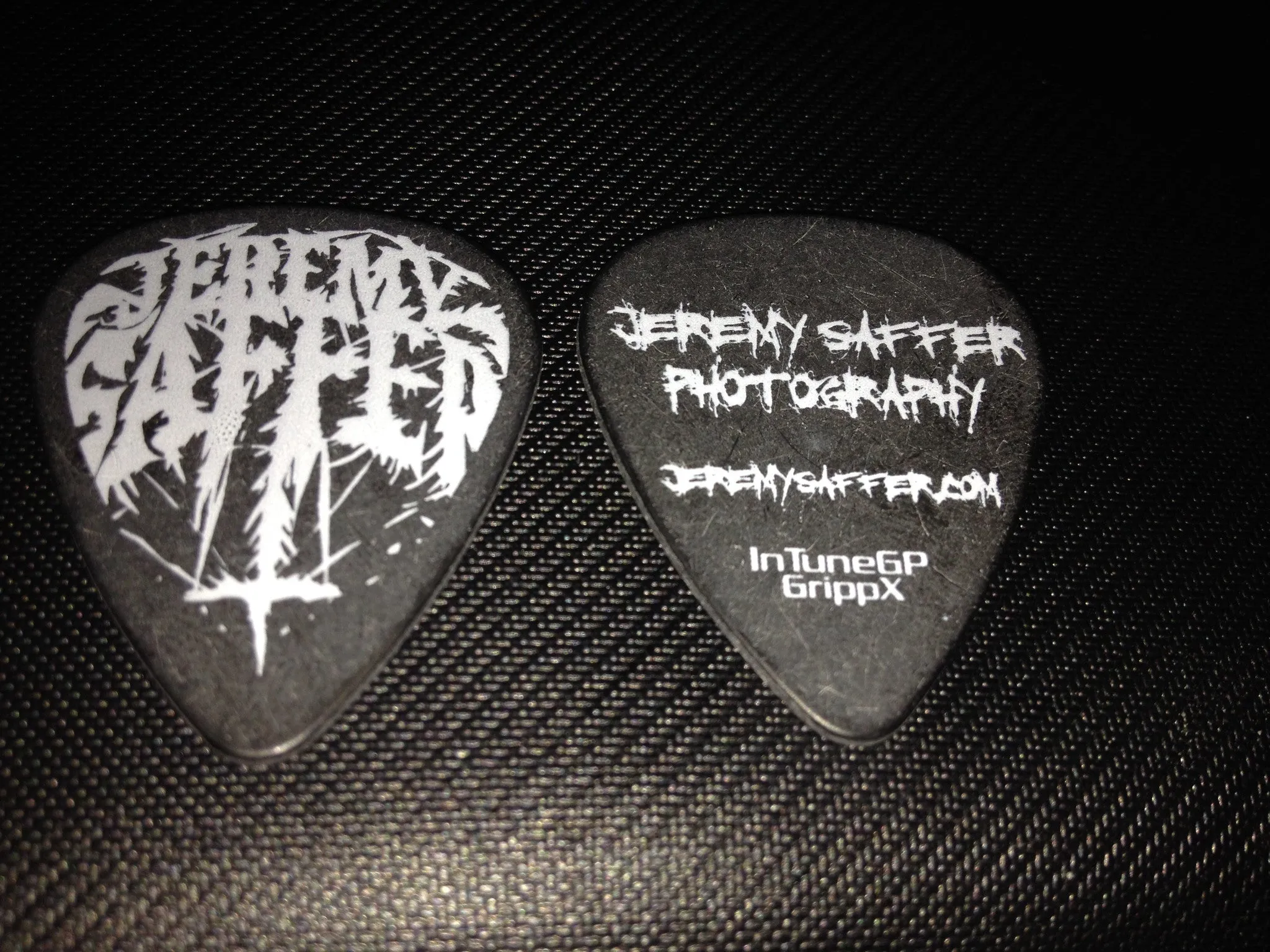 Black Metal Logo Guitar Pick