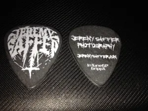 Black Metal Logo Guitar Pick