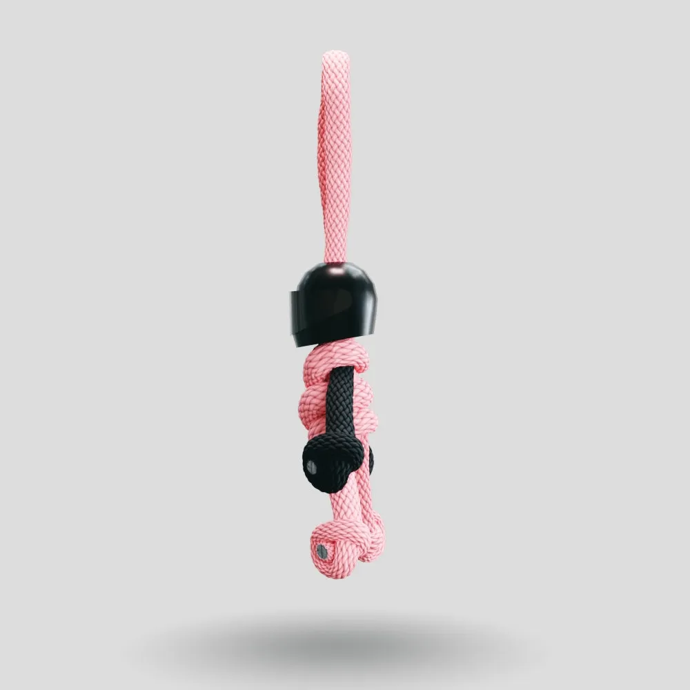 Black Pink Biker Buddy Paracord Keychain