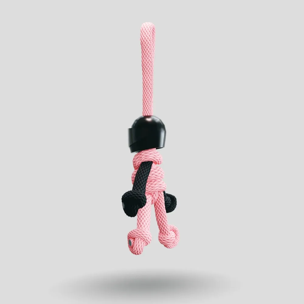Black Pink Biker Buddy Paracord Keychain