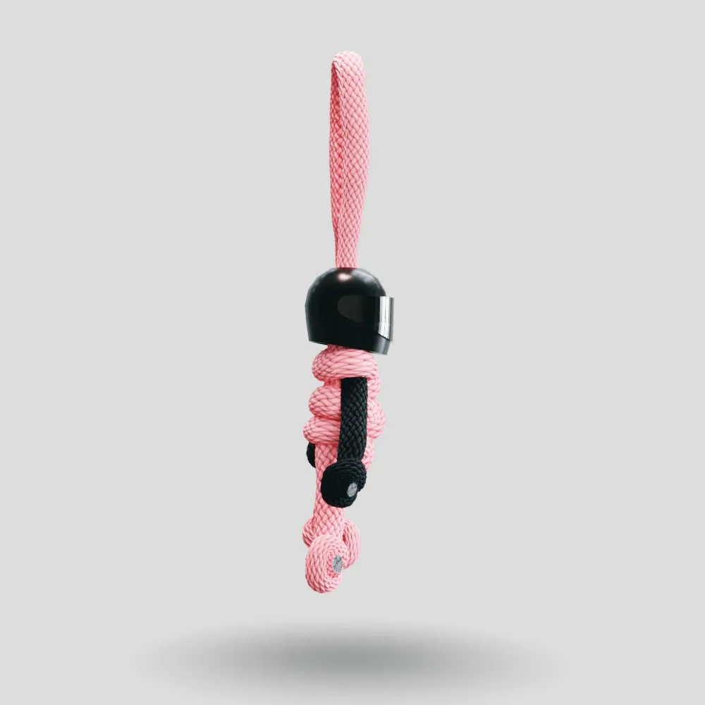 Black Pink Biker Buddy Paracord Keychain