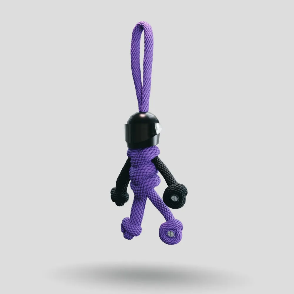 Black Purple Biker Keychain