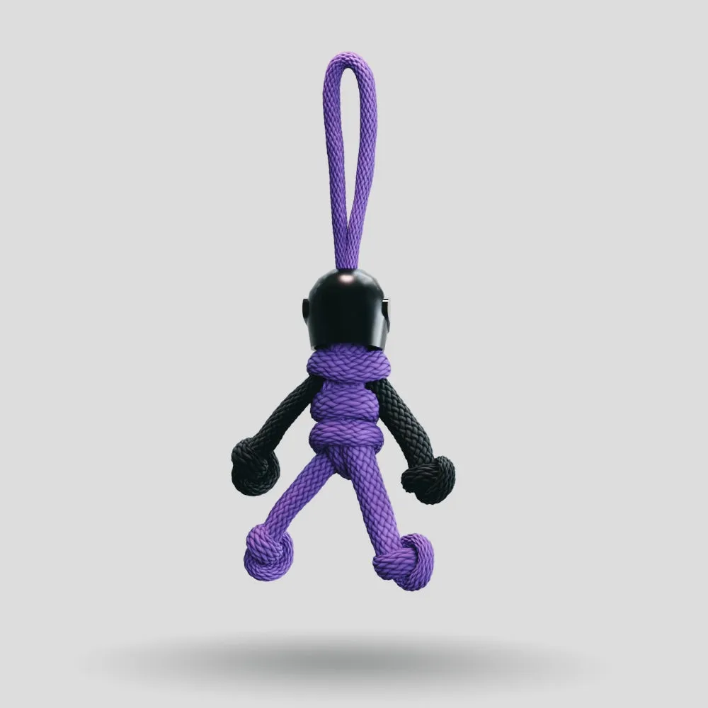 Black Purple Biker Keychain