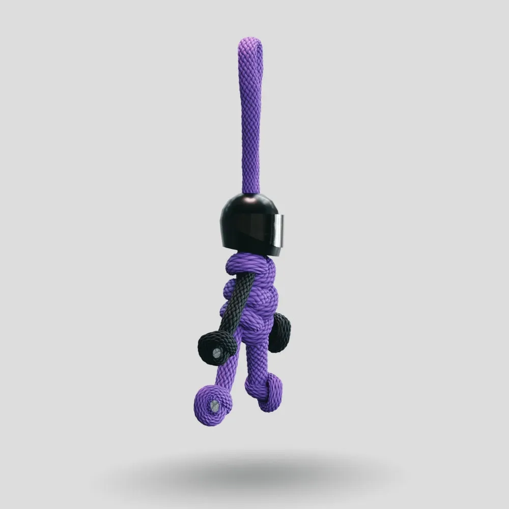 Black Purple Biker Keychain