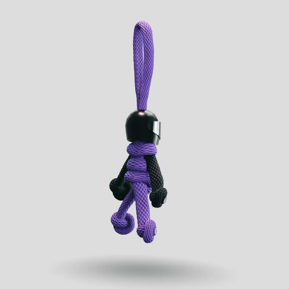 Black Purple Biker Keychain
