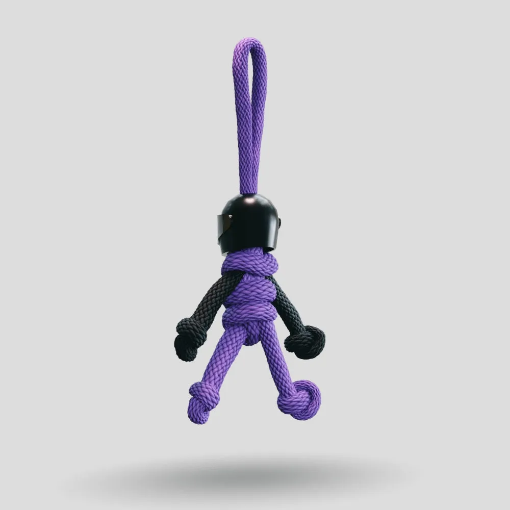 Black Purple Biker Keychain