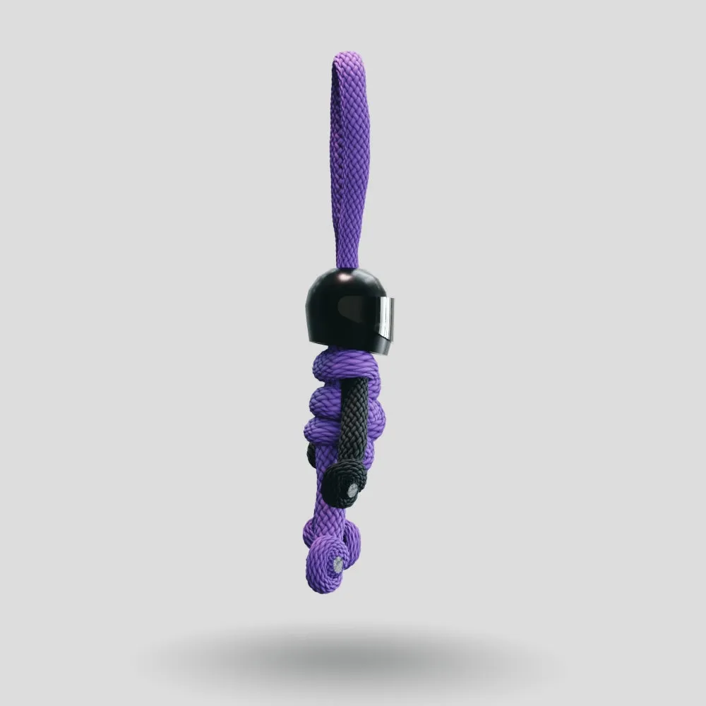 Black Purple Biker Keychain