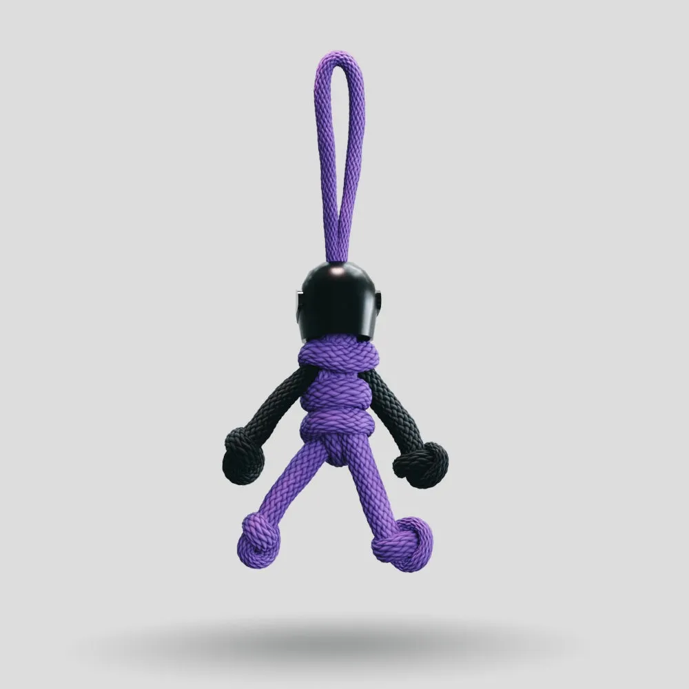 Black Purple Biker Keychain