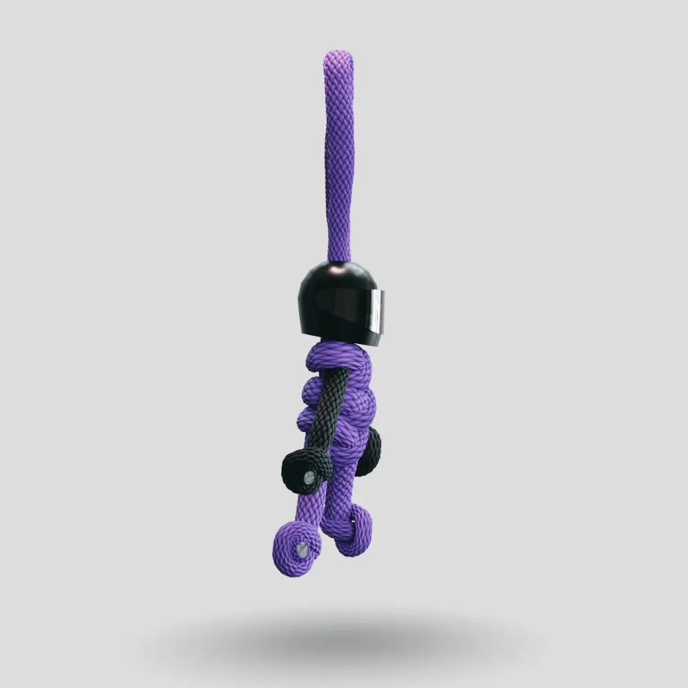 Black Purple Biker Keychain