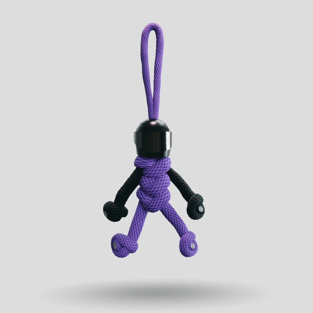 Black Purple Biker Keychain