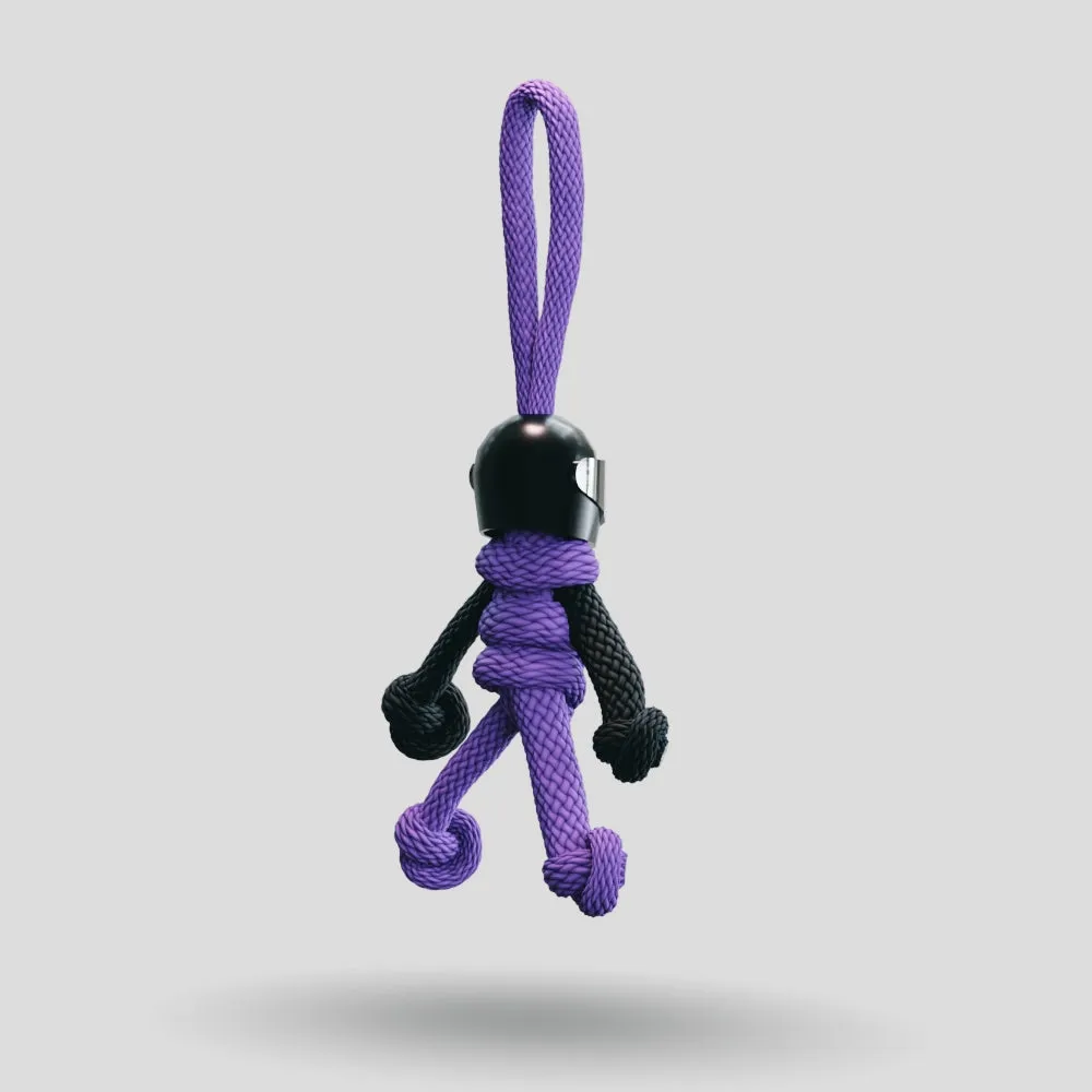 Black Purple Biker Keychain