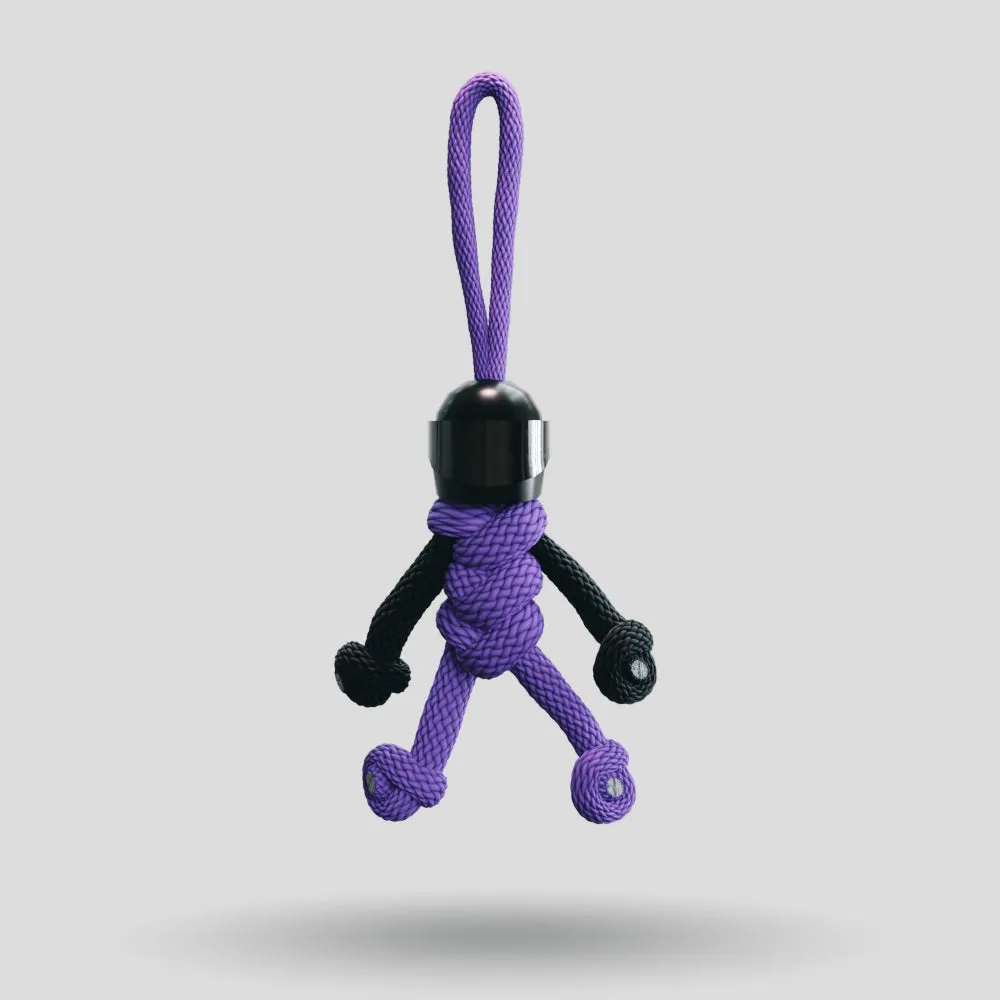 Black Purple Biker Keychain