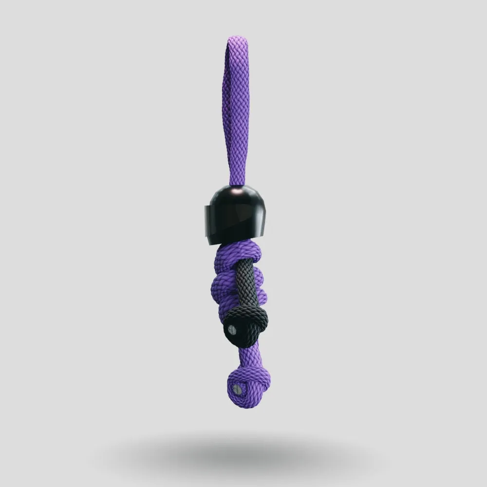 Black Purple Biker Keychain