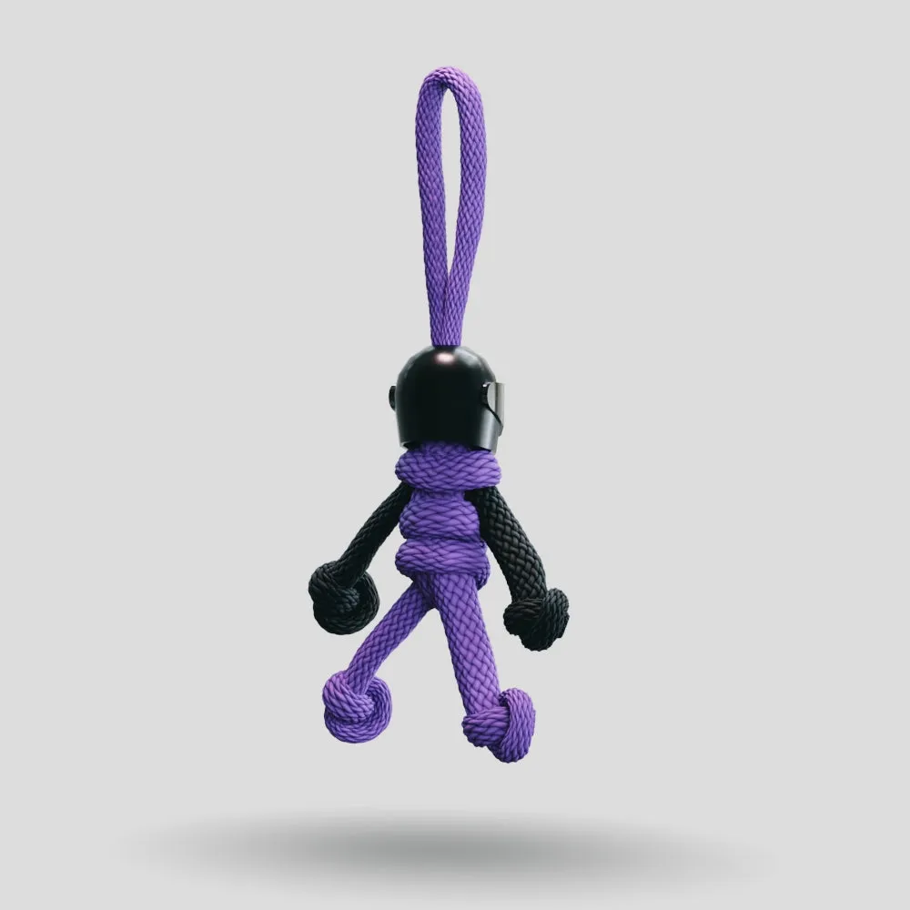 Black Purple Biker Keychain