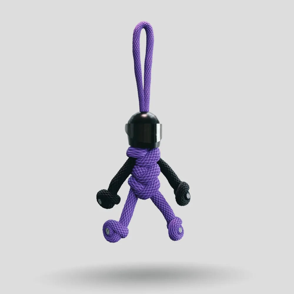 Black Purple Biker Keychain