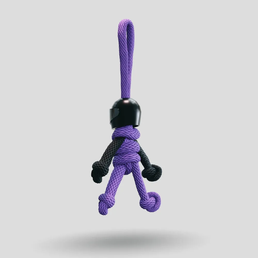 Black Purple Biker Keychain