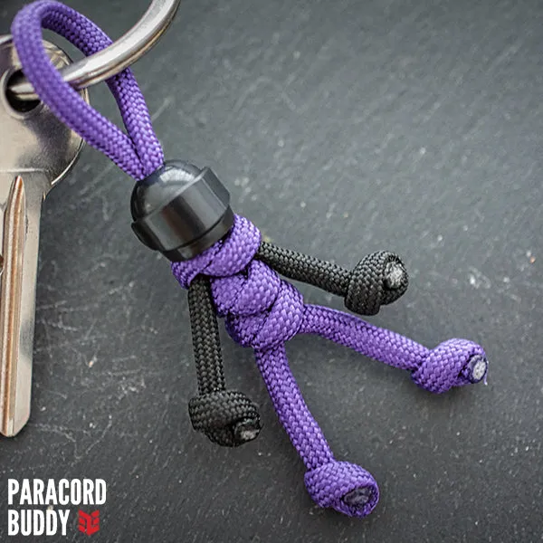 Black Purple Biker Keychain