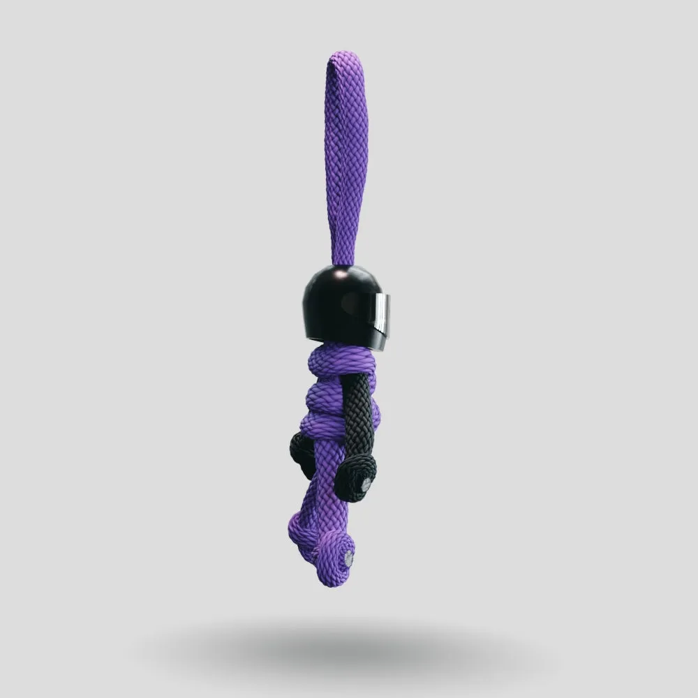 Black Purple Biker Keychain